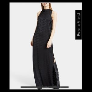 Theory black maxi dress 00/XS